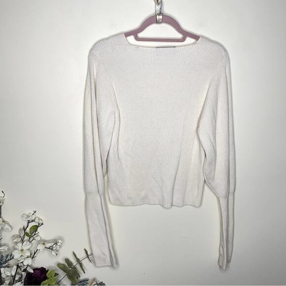 THE KOOPLES Ecru Wool Sweater With Puffed Sleeves Ivory {E3} - Picture 5 of 7